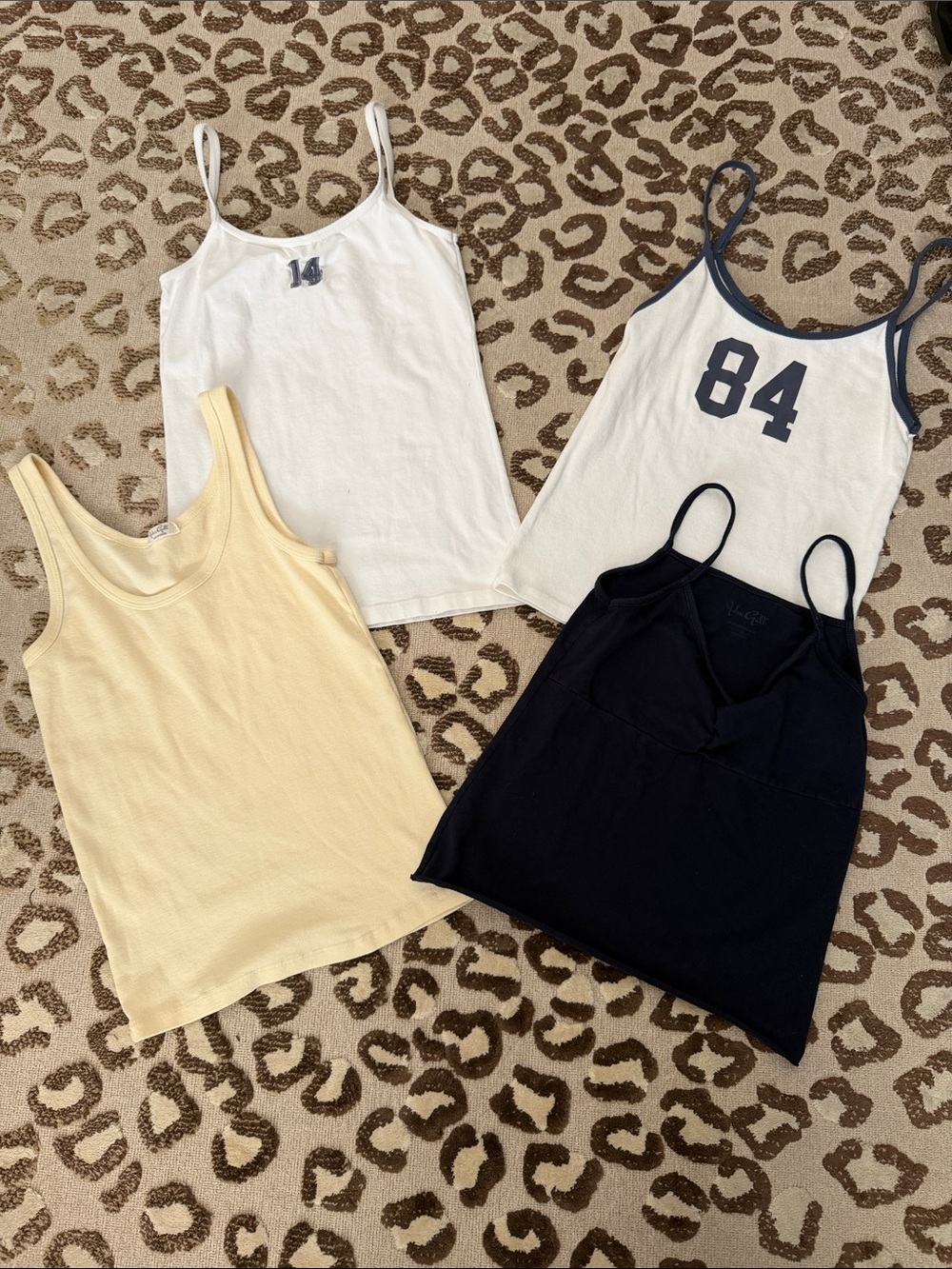 Brandy Melville Tank Tops- Set of White, Yellow, Navy